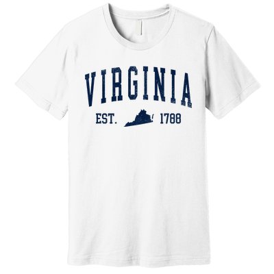 Virginia Map 1788 Vintage Souvenirs Virginia Premium T-Shirt