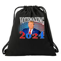 Vote Maxing 2024 Looks Max Funny Drawstring Bag