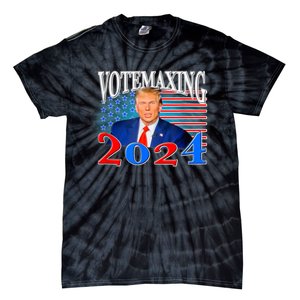 Vote Maxing 2024 Looks Max Funny Tie-Dye T-Shirt