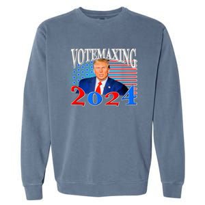 Vote Maxing 2024 Looks Max Funny Garment-Dyed Sweatshirt