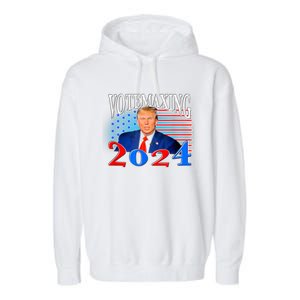 Vote Maxing 2024 Looks Max Funny Garment-Dyed Fleece Hoodie