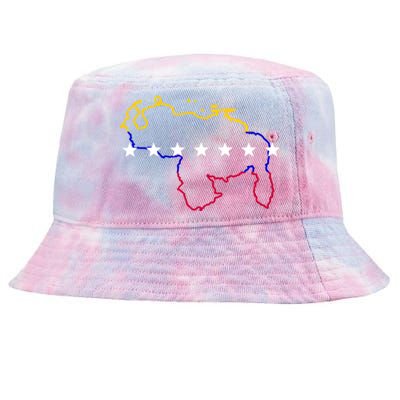 Venezuela Map 7 Stars Flag Gift Tie-Dyed Bucket Hat