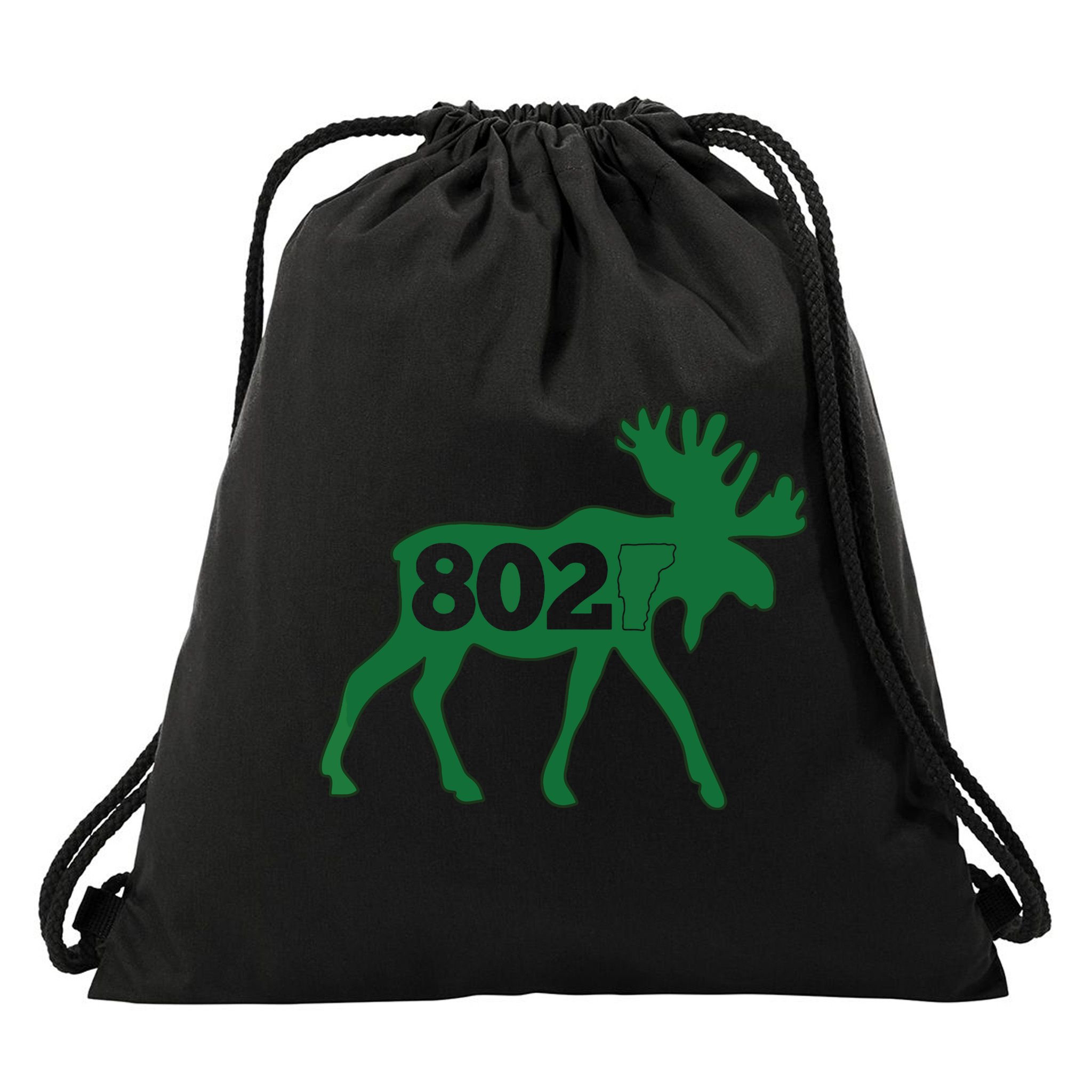 Vermont Moose 802 Vermont Green Mountain State Drawstring Bag
