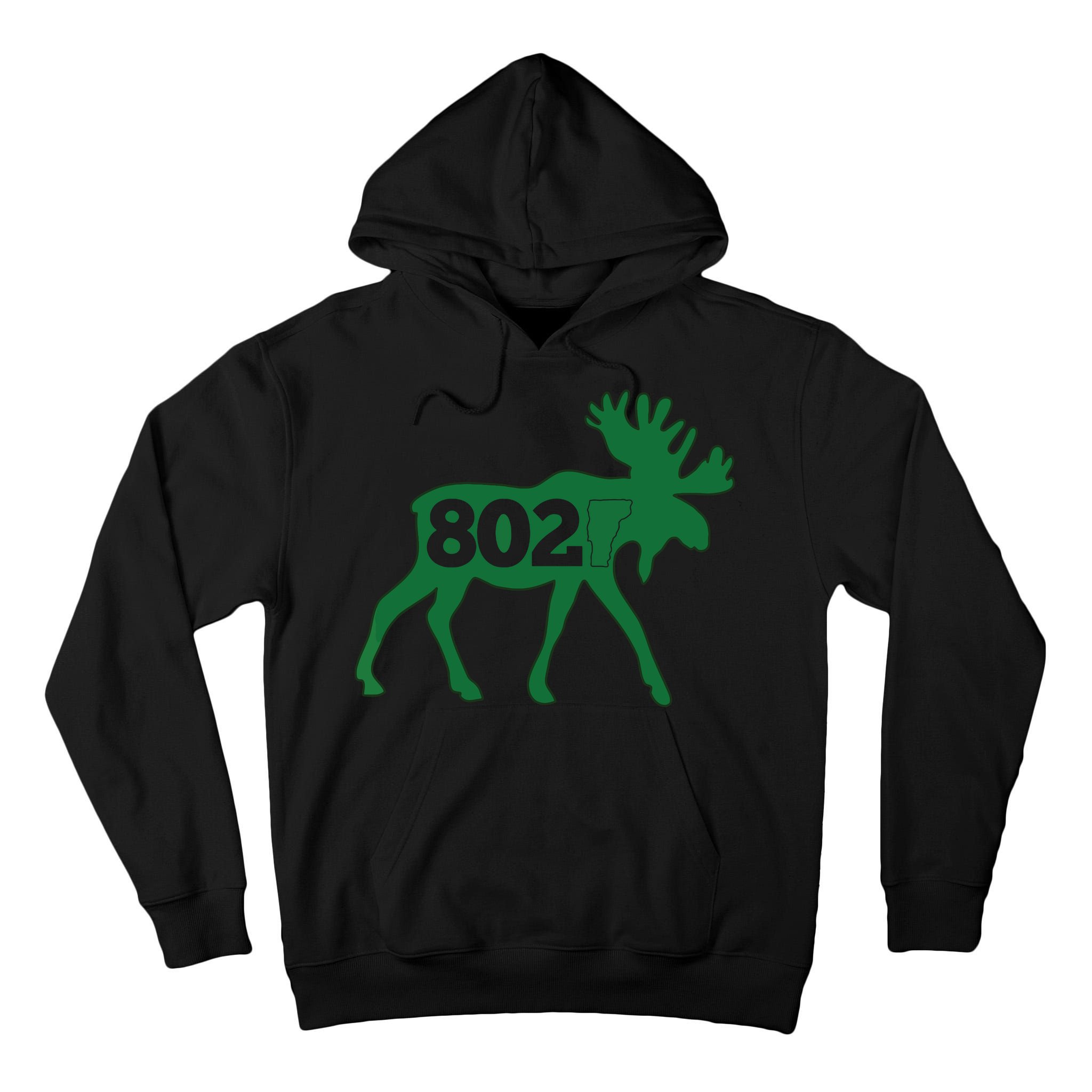 Vermont Moose 802 Vermont Green Mountain State Tall Hoodie