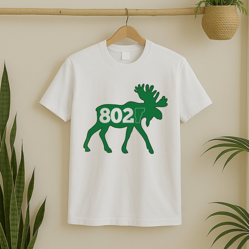 Vermont Moose 802 Vermont Green Mountain State T-Shirt