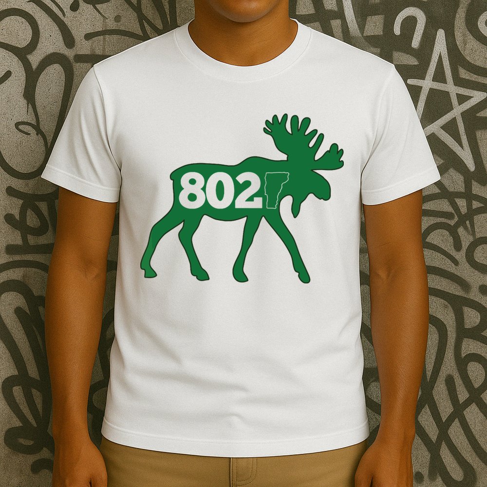 Vermont Moose 802 Vermont Green Mountain State T-Shirt