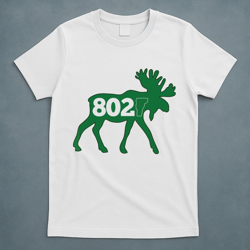 Vermont Moose 802 Vermont Green Mountain State T-Shirt