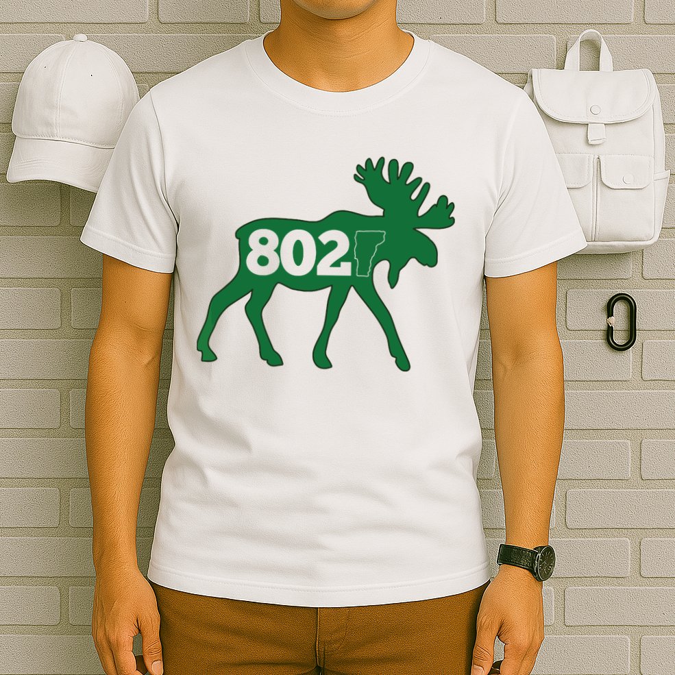 Vermont Moose 802 Vermont Green Mountain State T-Shirt