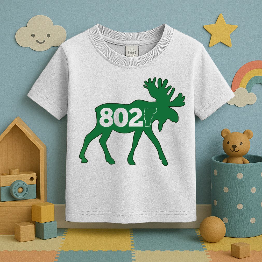 Vermont Moose 802 Vermont Green Mountain State Toddler T-Shirt