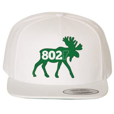 Vermont Moose 802 Vermont Green Mountain State Wool Snapback Cap
