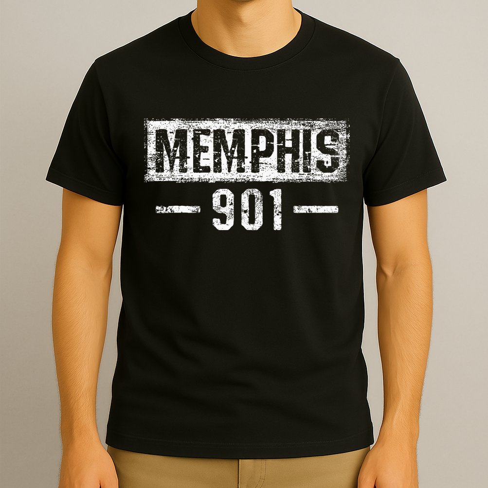 Vintage Memphis 901 Area Code Tennessee T-Shirt