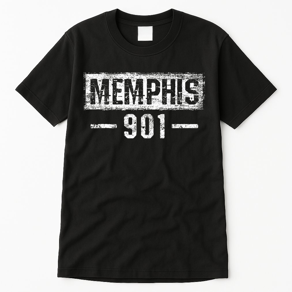 Vintage Memphis 901 Area Code Tennessee Tall T-Shirt