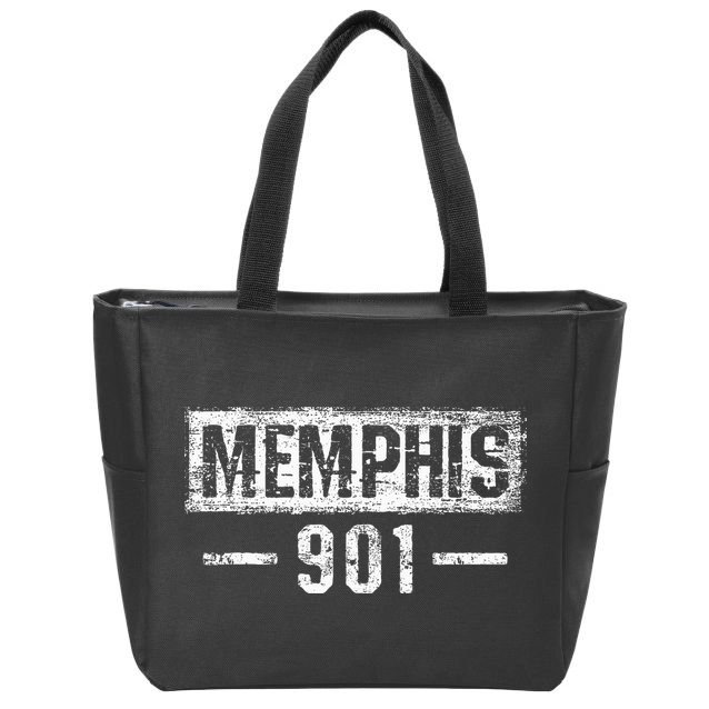 Vintage Memphis 901 Area Code Tennessee Zip Tote Bag
