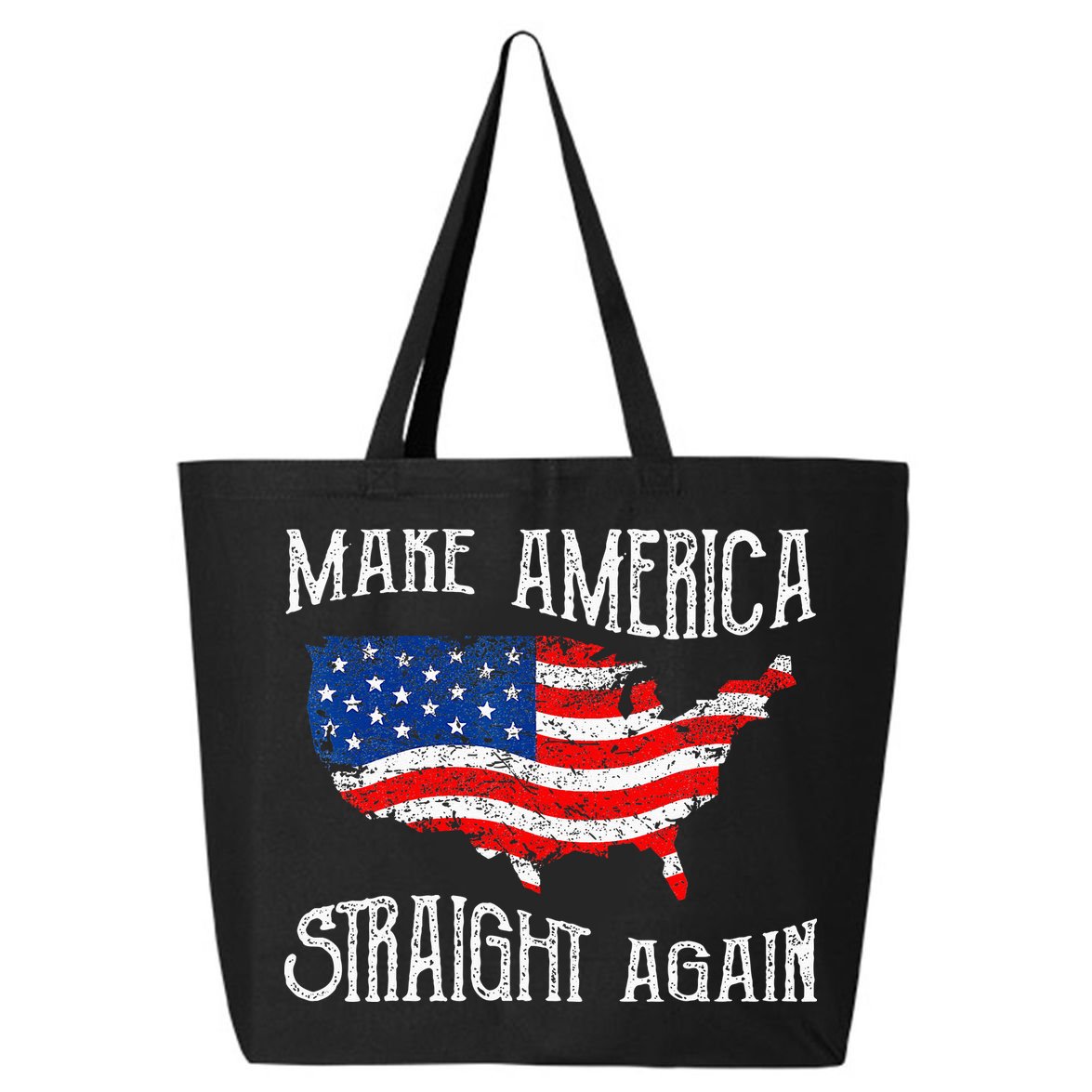 Vintage Make America Straight Again Groovy 25L Jumbo Tote