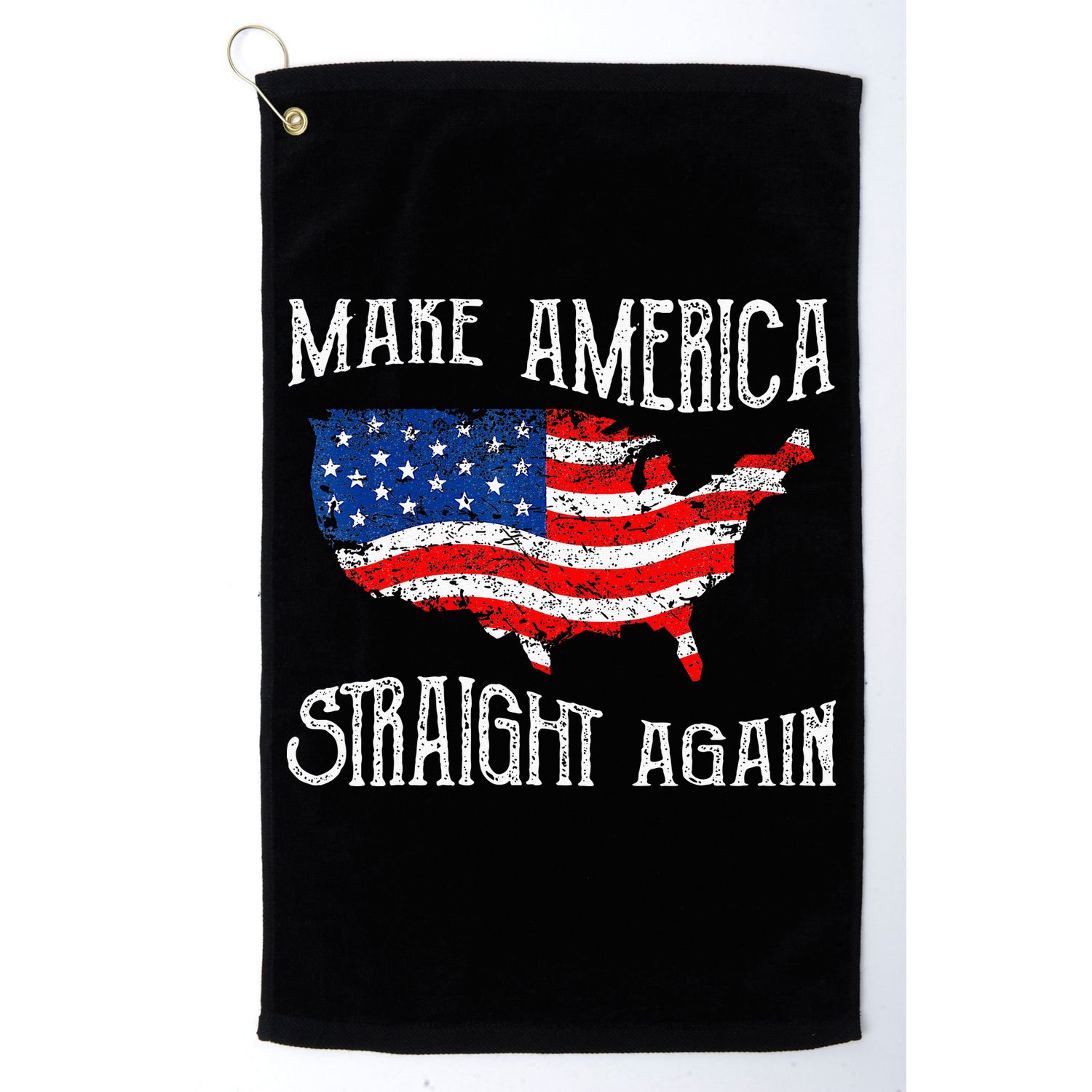 Vintage Make America Straight Again Groovy Golf Towel