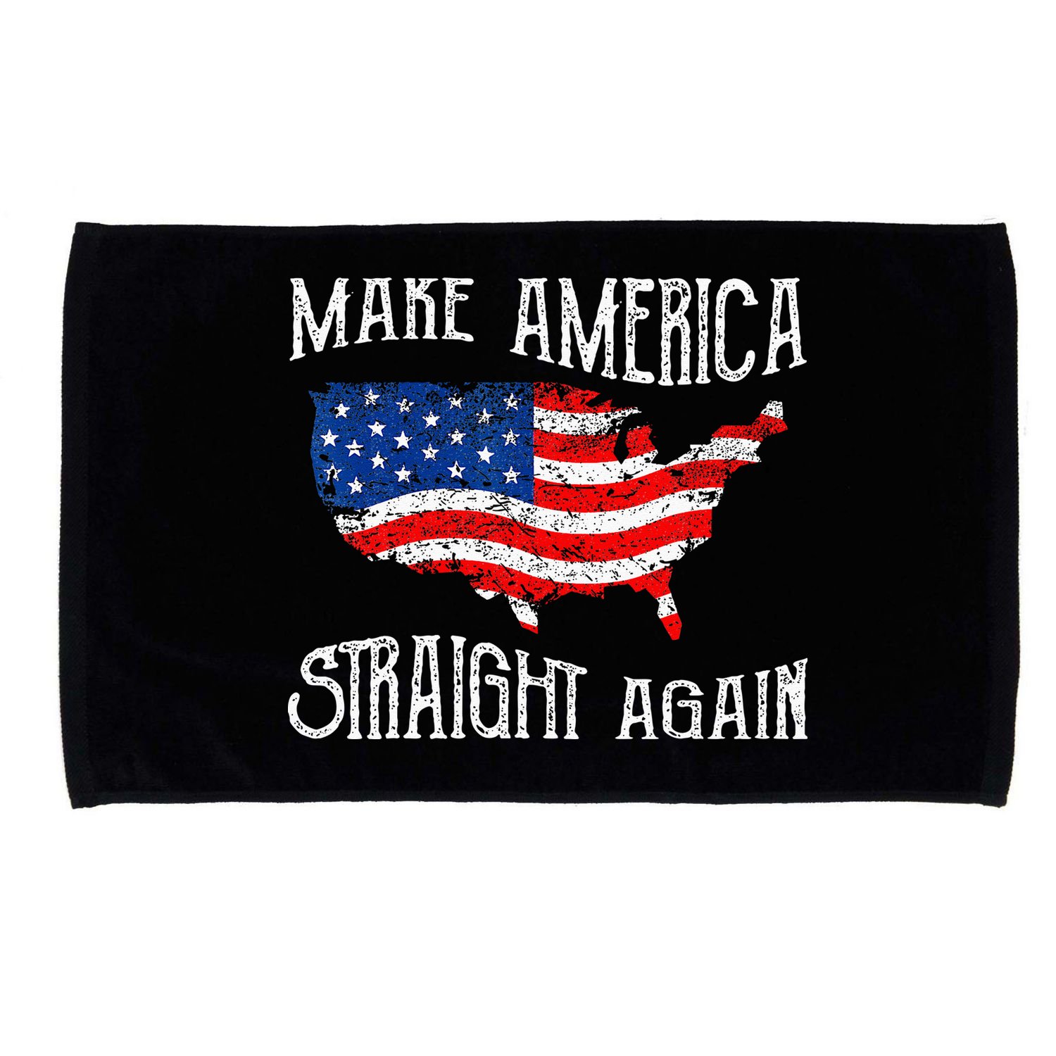 Vintage Make America Straight Again Groovy Microfiber Hand Towel