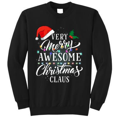 Very Merry Awesome Christmas Claus Pajamas Sweatshirt