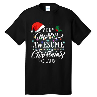 Very Merry Awesome Christmas Claus Pajamas Tall T-Shirt