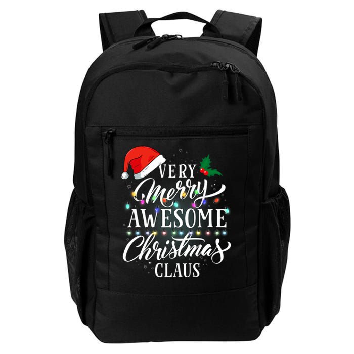 Very Merry Awesome Christmas Claus Pajamas Daily Commute Backpack