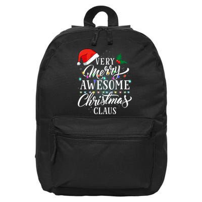 Very Merry Awesome Christmas Claus Pajamas 16 in Basic Backpack