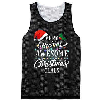 Very Merry Awesome Christmas Claus Pajamas Mesh Reversible Basketball Jersey Tank