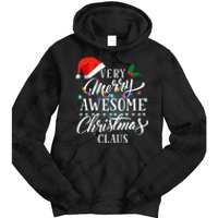 Very Merry Awesome Christmas Claus Pajamas Tie Dye Hoodie