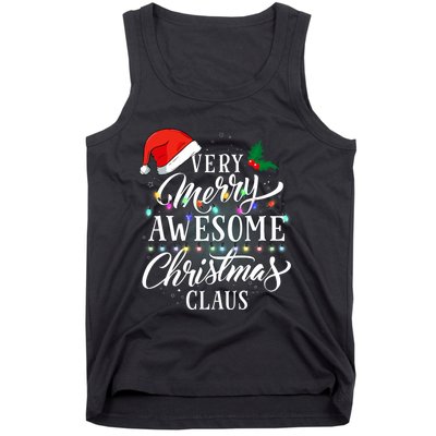 Very Merry Awesome Christmas Claus Pajamas Tank Top