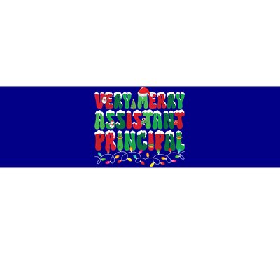 Very Merry Assistant Principal Xmas Lights Snow Christmas Gift Bumper Sticker