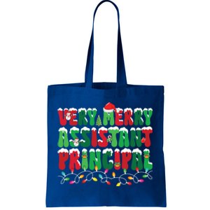 Very Merry Assistant Principal Xmas Lights Snow Christmas Gift Tote Bag