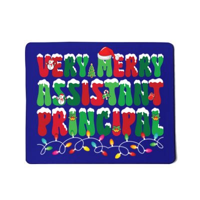 Very Merry Assistant Principal Xmas Lights Snow Christmas Gift Mousepad