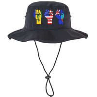 Vincy Montserrat American Flag Fist Design Legacy Cool Fit Booney Bucket Hat