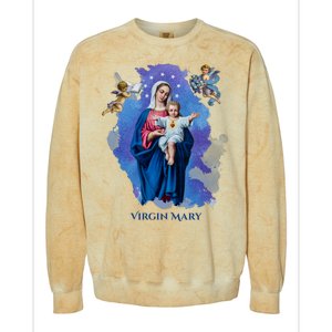 Virgin Mary Angel Religious Gift Art Colorblast Crewneck Sweatshirt