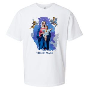 Virgin Mary Angel Religious Gift Art Sueded Cloud Jersey T-Shirt