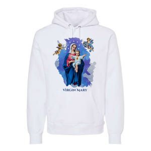 Virgin Mary Angel Religious Gift Art Premium Hoodie