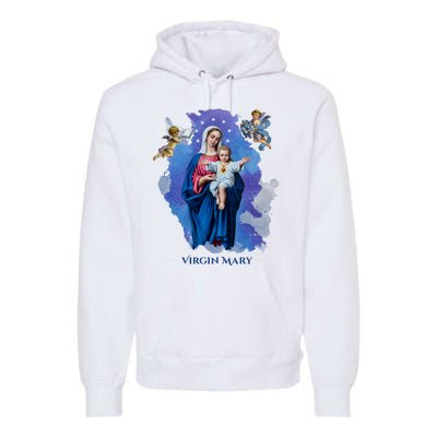 Virgin Mary Angel Religious Gift Art Premium Hoodie