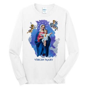 Virgin Mary Angel Religious Gift Art Tall Long Sleeve T-Shirt