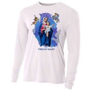 Virgin Mary Angel Religious Gift Art Cooling Performance Long Sleeve Crew