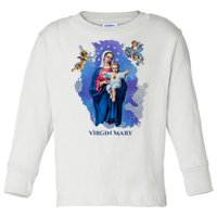 Virgin Mary Angel Religious Gift Art Toddler Long Sleeve Shirt