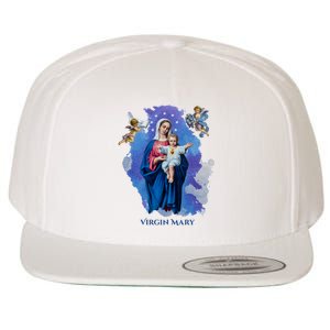 Virgin Mary Angel Religious Gift Art Wool Snapback Cap