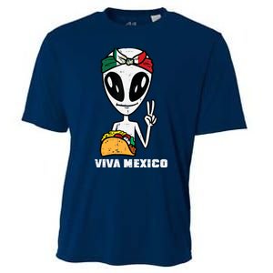 Viva Mexico Alien Cinco De Mayo Mexican Independence Day Cooling Performance Crew T-Shirt