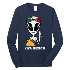 Viva Mexico Alien Cinco De Mayo Mexican Independence Day Long Sleeve Shirt