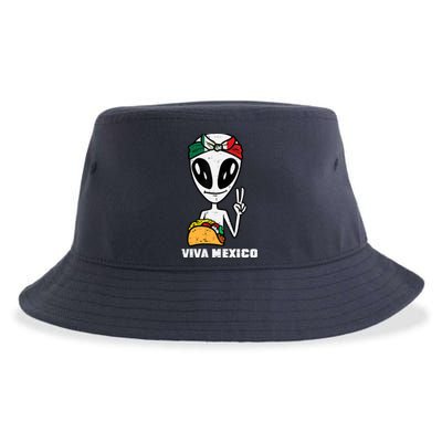 Viva Mexico Alien Cinco De Mayo Mexican Independence Day Sustainable Bucket Hat