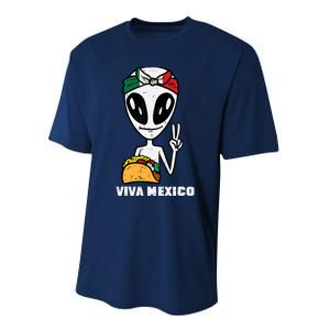 Viva Mexico Alien Cinco De Mayo Mexican Independence Day Performance Sprint T-Shirt