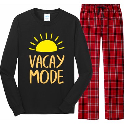 Vacay Mode Awesome Summer Vacation Vibes Cute Gift Long Sleeve Pajama Set