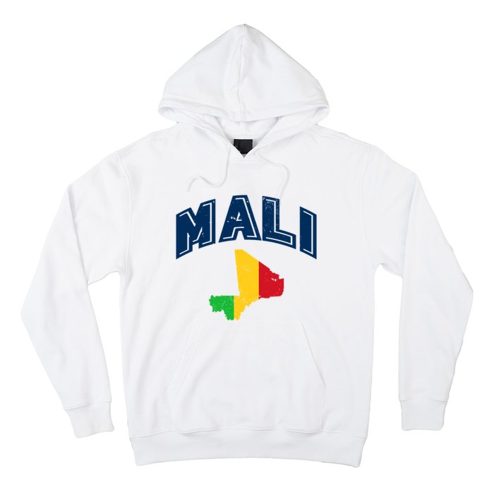 Vintage Mali Athletic Map And Flag Hoodie