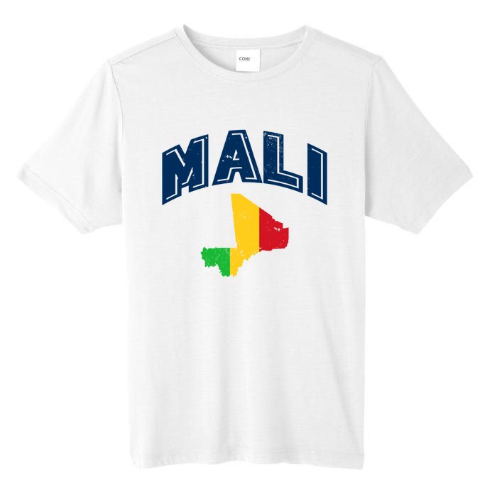 Vintage Mali Athletic Map And Flag Tall Fusion ChromaSoft Performance T-Shirt