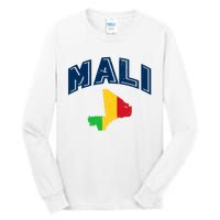 Vintage Mali Athletic Map And Flag Tall Long Sleeve T-Shirt