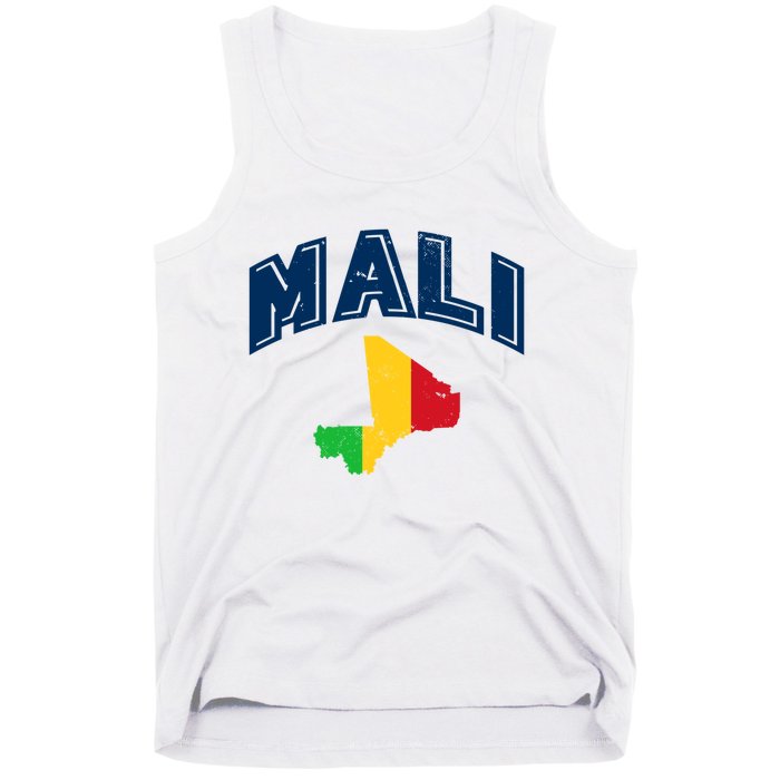 Vintage Mali Athletic Map And Flag Tank Top