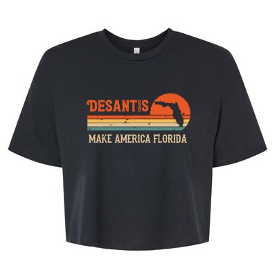 Vintage Make America Florida DeSantis 2024 Election Bella+Canvas Jersey Crop Tee