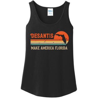 Vintage Make America Florida DeSantis 2024 Election Ladies Essential Tank